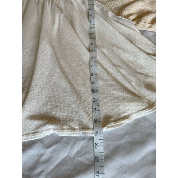 We The Free Sz Small Top Oversized Off White Cream Knit Cotton Boho Peasant - Picture 11 of 12